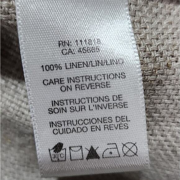 Michael Kors 100% Linen Flax and Metallic gold Peplum Jacket Blazer Plus Size 18 - Picture 6 of 8